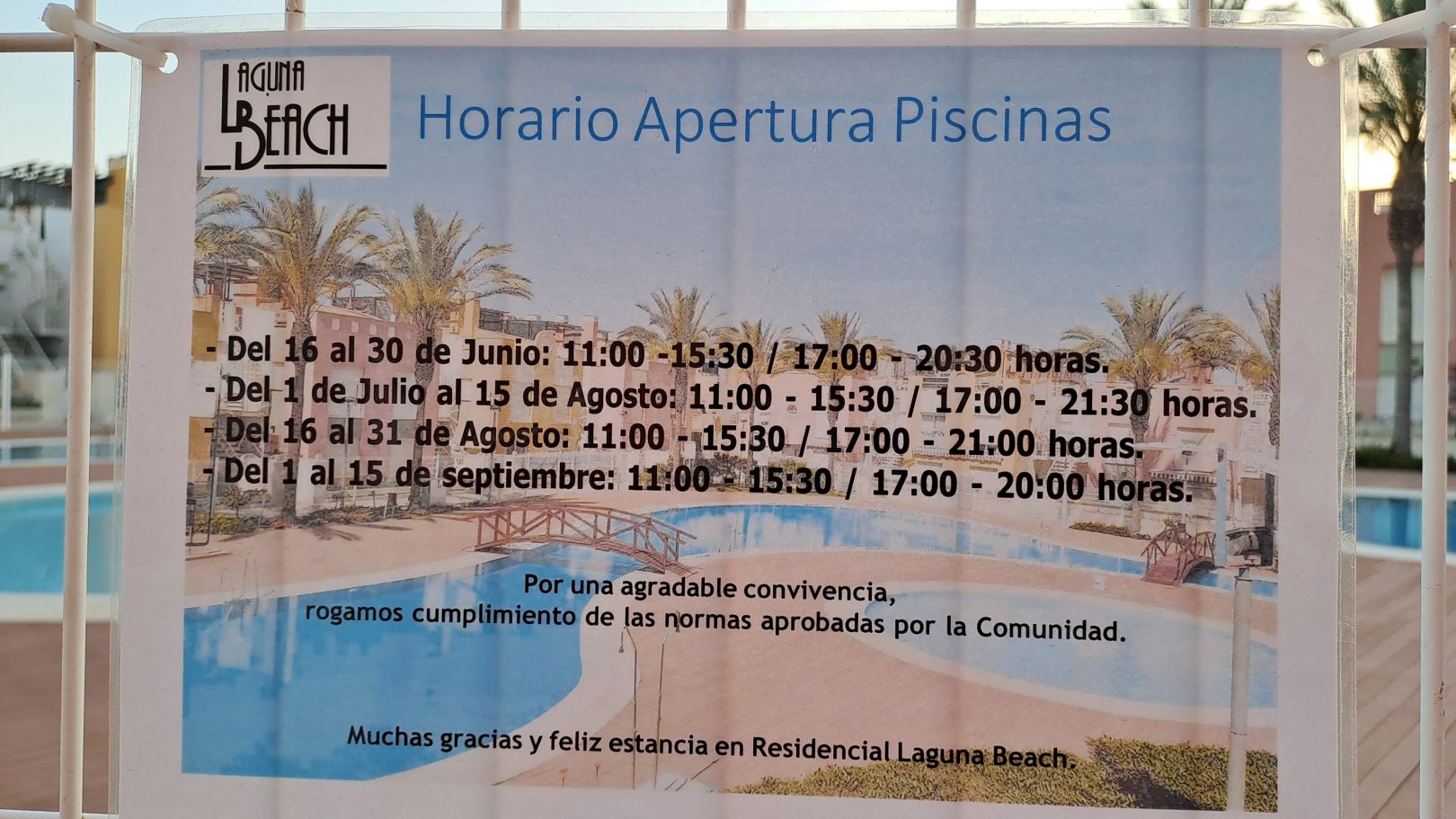 Horario de Piscina