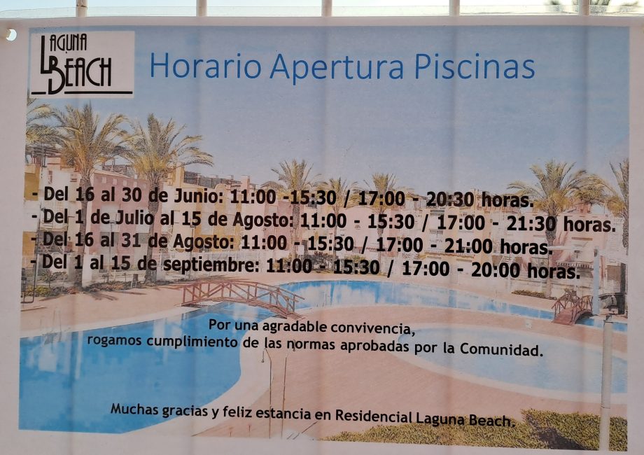 Horario de Piscina